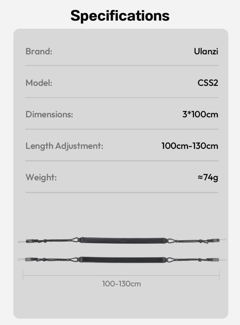Ulanzi CSS2 Quick Release Lite สายคล้องกล้อง ระบบปลดเร็ว สำหรับ ...
