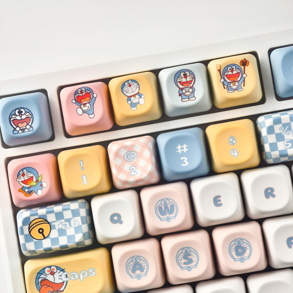 MAIMOOO Doraemon Keycap MOA โปรไฟล์ 120 คีย์ PBT Aula F75 F99 RK100 ...
