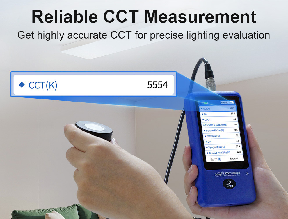 LS335 Spectrometer เครื่องวัดสเปกตรัมของแสง CRI meter CCT Lux Tester ...