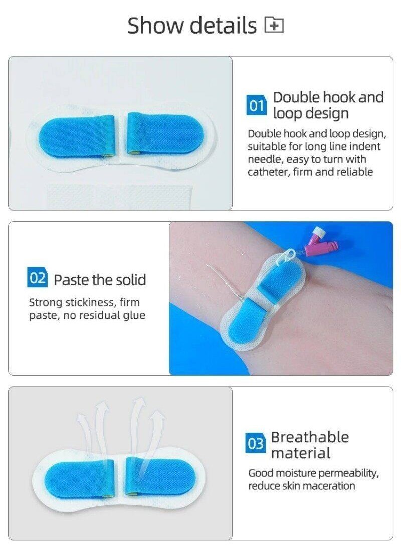 PICC/CVC Steile Medical Draining Tube Fixing Sticker Catheter Fixation ...