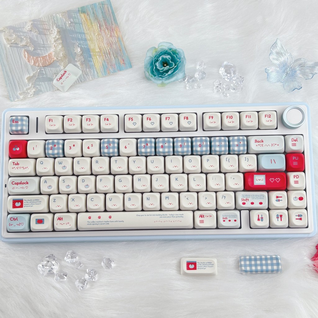 MAIMOOO Kawaii Kaomoji Keycap 120 คีย์ MOA/เชอร์รี่โปรไฟล์ PBT น่ารัก ...