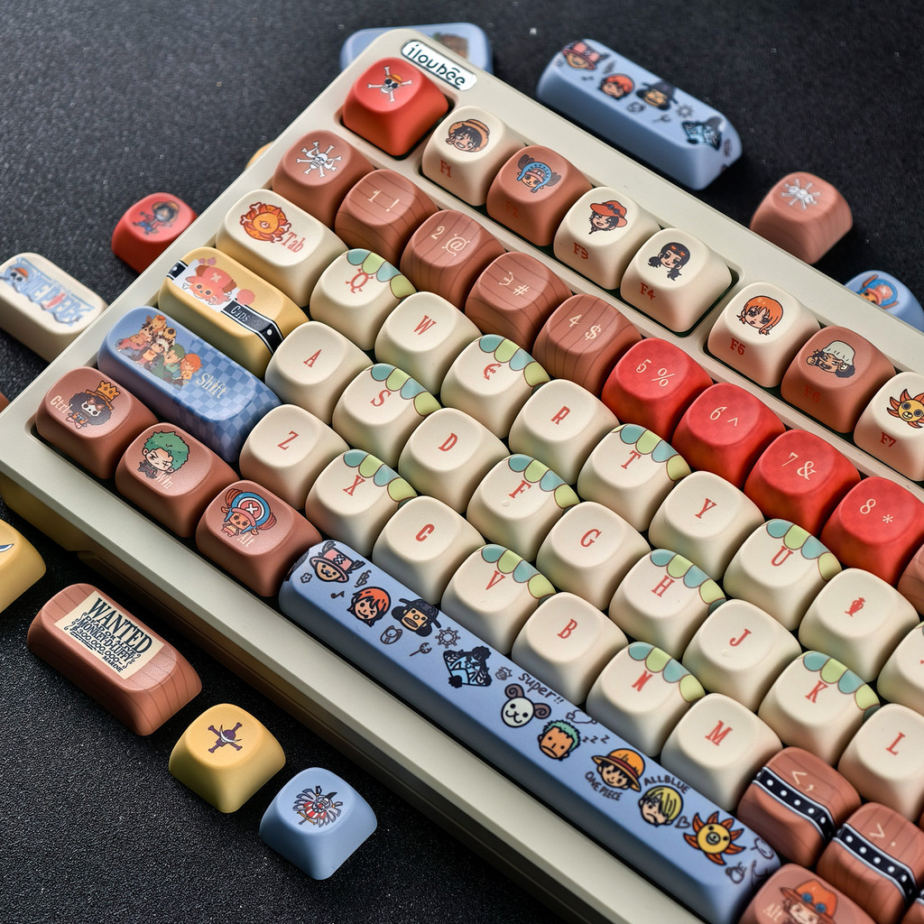 MAIMOOO One Piece Keycap MOA/เชอร์รี่โปรไฟล์ 120 คีย์ PBT Dye ...