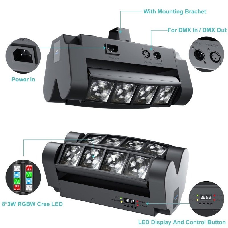 ไฟแฟลชเวที ไฟเวที ไฟแฟลช KTV แฟลช LED Light Bar ไฟหัวเลเซอร์ LED Mini ...