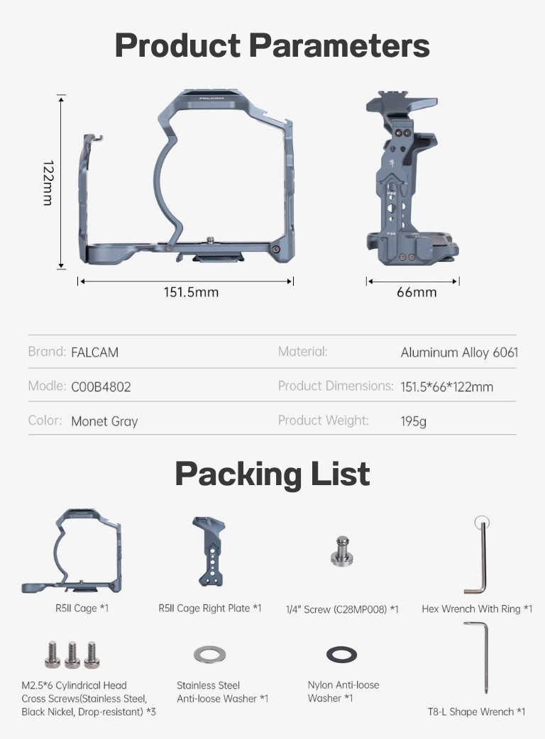 Falcam F22 F38 F50 Camera Cage เคสกล้อง Rig ระบบปลดเร็ว สำหรับ Canon ...