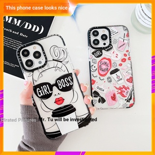 เคสโทรศัพท์มือถือแบบใส หนา กันกระแทก ลายเด็กผู้หญิงกาแฟ สําหรับ iphone 14 14 13 11 12 pro max 14plus