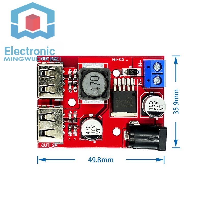 จํานวนมาก-และราคาเยี่ยม-โมดูลควบคุมแรงดันไฟฟ้า-พลังงานแสงอาทิตย์-9v-12v-24v-36v-เป็น-5v-dc-dc-3a-สําหรับรถยนต์