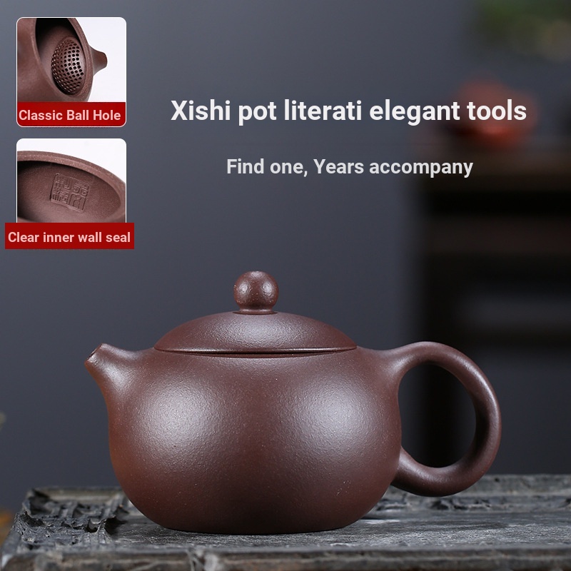 [One Pot Tea] Yixing Wu Wencai Raw Ore กาน้ําชาดินเผา แฮนด์เมด สีม่วง ...