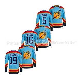 เสื้อกีฬาแขนสั้น ปักลาย Nhl Hockey Jersey Jersey Florida Jaguar Jersey สําหรับผู้ชาย