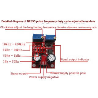 Ys-32 NE555 โมดูลเครื่องกําเนิดสัญญาณคลื่นสี่เหลี่ยม ความถี่คลื่น ปรับได้