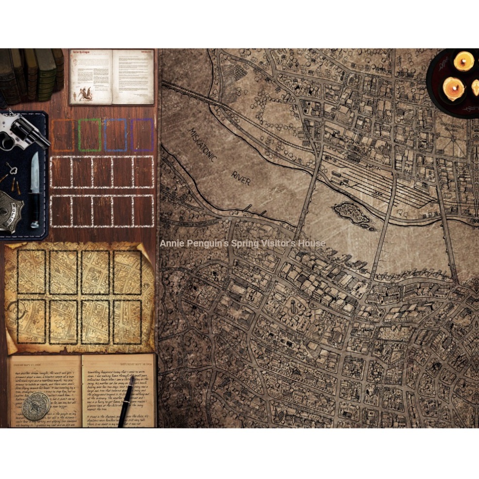 แผ่นบอร์ดเกม-arkham-horror-third-edition-strange-town-strange-story-สําหรับเล่นเกม