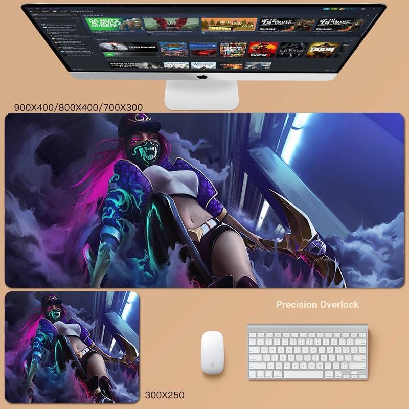 แผ่นรองเมาส์-ขนาดใหญ่-ลาย-league-of-legends-kda-guardian-of-legends-akali-สําหรับเล่นเกม