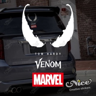 สติกเกอร์สะท้อนแสง ลาย Venom Venom สําหรับติดตกแต่งกระจกรถยนต์ รถจักรยานยนต์