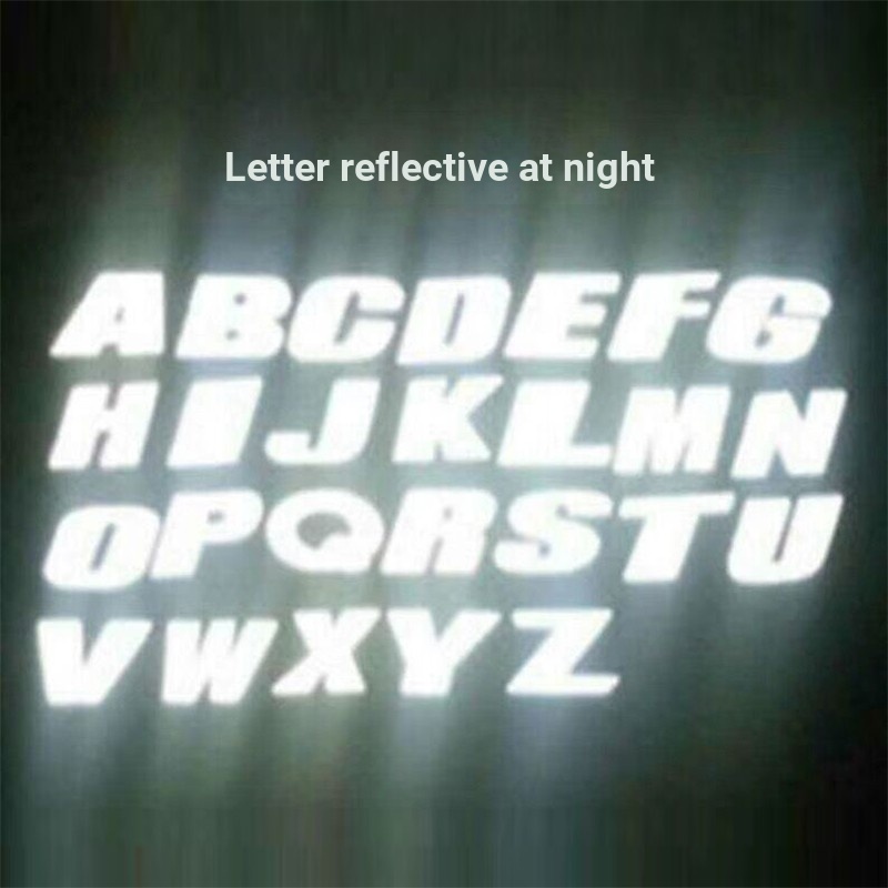 [Letter Optional Ordinary/Reflective] สติกเกอร์สะท้อนแสง ลายตัวอักษร ...