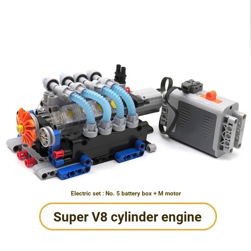 Moc Building Blocks Hands-on Assembly Ferrari Super Engine Model โมเดล ...