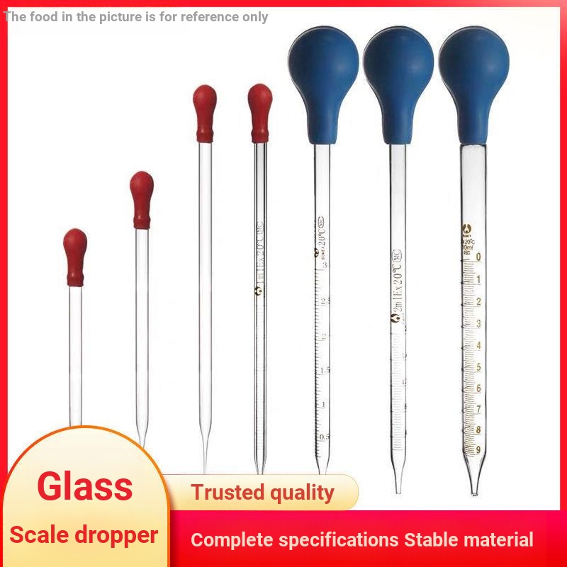 แก้ว Scale Dropper Reagent หลอดขนาดเล็กขนาดใหญ่ปลายยาง Dropper 1 3 5 ...