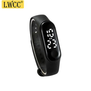 สินค้า LWCC นาฬิกา Led กันน้ำ จอแสดง สายซิลิโคน นาฬิกาสำหรับบุรุษและสตรี