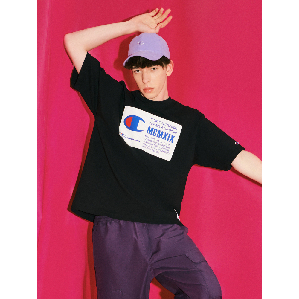 เสื้อยืดแขนสั้น-พิมพ์ลาย-champion-แฟชั่นคู่รัก-สําหรับผู้ชาย-และผู้หญิง