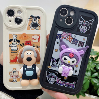 สําหรับ เคส OPPO A77 a17 a57 2022 Reno8z Reno8 Reno7z Reno7 A15  A96 A12 A95 A17K A16K A76 A55 A74 A16E A5S A3S A15s A94 A16 A1K A53 A9 A5 2020 A54 A7 A31 A92 A33 A36 Reno4 Reno5 Reno6 Reno6z เคสโทรศัพท์มือถือ ลายการ์ตูน 3D สนูปปี้ เมโลดี้ สําหรับ OPPO