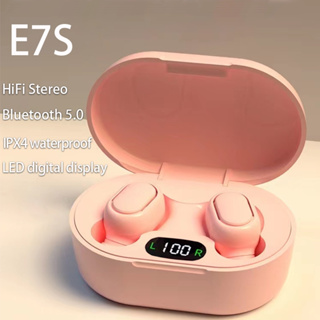 E7s หูฟังบลูทูธไร้สาย V5.0 9D HIFI พร้อมกล่อง