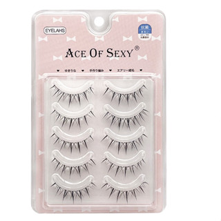 Ace of Sexy ขนตาปลอมธรรมชาติ นุ่ม 5 คู่ ขนตาปลอม ACE โค้ง ธรรมชาติ นุ่ม และไม่หนักที่ดวงตา 5 คู่