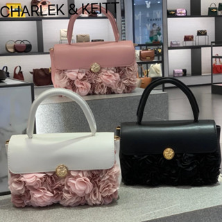 [ของขวัญวันวาเลนไทน์] Cnk Ladys Bag 50671505 กระเป๋าสะพายข้าง ทรงสี่เหลี่ยม ขนาดเล็ก ลายดอกไม้ เหมาะกับวันวาเลนไทน์ สําหรับผู้หญิง