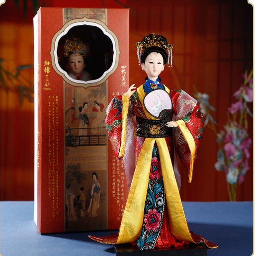 ลักษณะจีนพระราชวังต้องห้าม-wenchuangxiai-ตุ๊กตาตุ๊กตาโอเปร่าปักกิ่งตัวละครอุปรากรเครื่องประดับ-hanfu-ตุ๊กตาใบหน้าสี