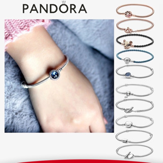 Pandora สร้อยข้อมือโซ่งู จี้รูปหัวใจ สีเงิน สําหรับผู้หญิง ของขวัญคริสต์มาส s928