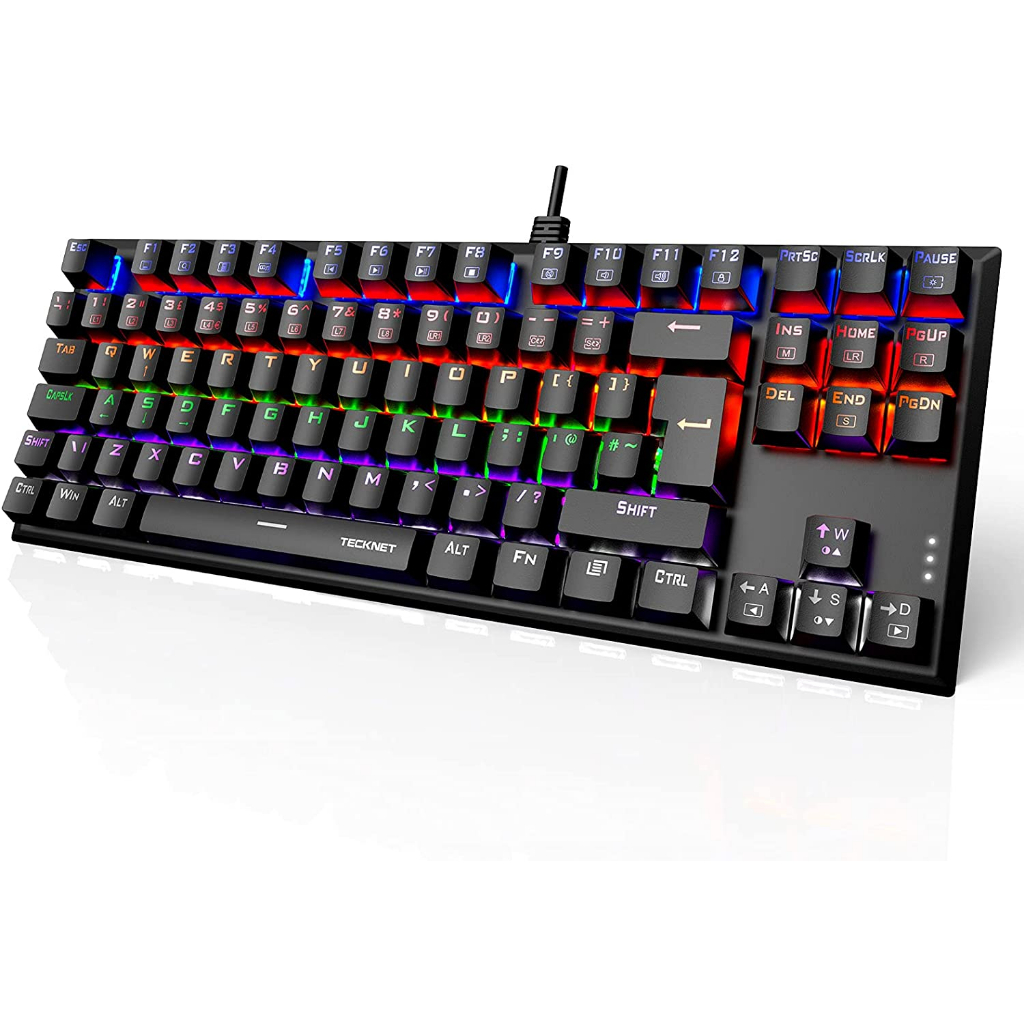 (K069) TECKNET Mechanical Keyboard, 88 คีย์ Full Anti-Ghosting Blue ...