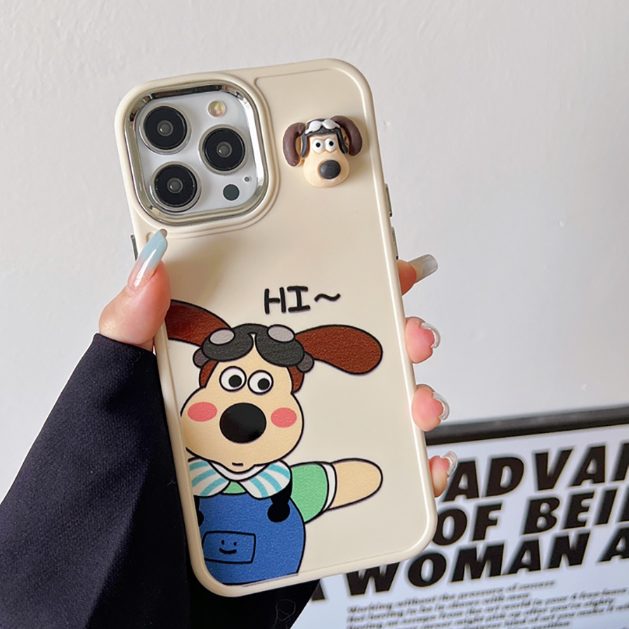 เคสโทรศัพท์มือถือ-tpu-นิ่ม-ป้องกันเลนส์-ลายการ์ตูนสุนัข-3d-กันฝุ่น-สําหรับ-iphone-11-12-13-14-pro-max