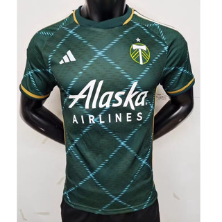 เสื้อกีฬาแขนสั้น ลายทีมชาติฟุตบอล Portland Timbers 23 24 ชุดเยือน สีเขียว สําหรับผู้ชาย