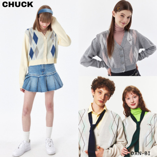 [CHUCK] เสื้อคาร์ดิแกน ผ้าถักนิตติ้ง 7 สี ของแท้ 100% สไตล์เกาหลี