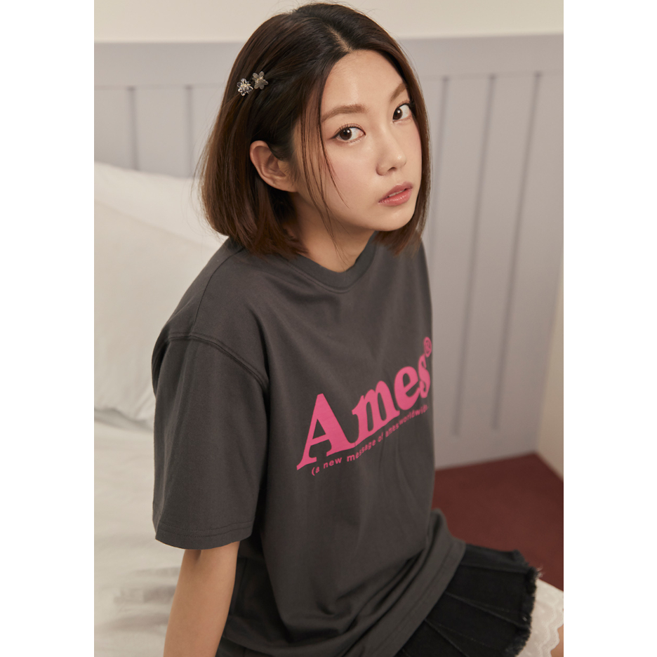 ames-worldwide-basic-logo-tee-6color-3size-short-sleeves-สินค้าเกาหลี-ของแท้-100