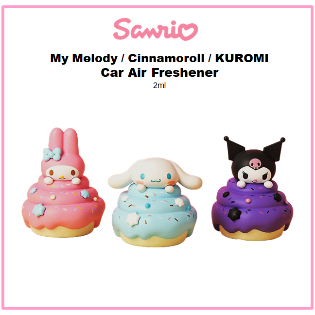sanrio-น้ําหอมปรับอากาศรถยนต์-my-melody-cinnamoroll-kuromi-ขนาด-2-มล