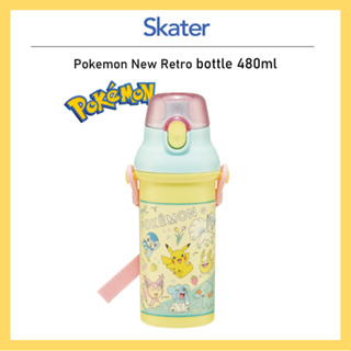 [SKATER] Pokemon ขวดใส่น้ํา PSB5SANAG PocketMonster สไตล์เรโทร ขนาด 480 มล.