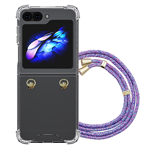 เคสใส-กันกระแทก-พร้อมสายคล้อง-สําหรับ-galaxy-z-flip-5-4-3-flip5