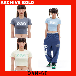 [ARCHIVE Bold] 939 เสื้อครอป โลโก้ 3 สี ONE SIZE SPAN เสื้อแขนสั้น ลําลอง สไตล์เกาหลี สินค้าขายดี