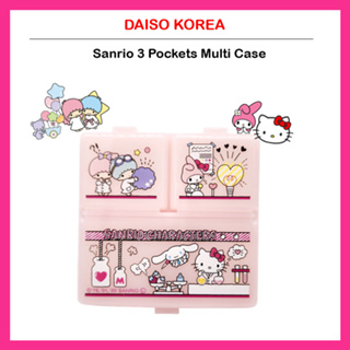 [DAISO Korea] Sanrio กระเป๋าเคส 3 ช่อง ลายคิตตี้ twinstar mymelody