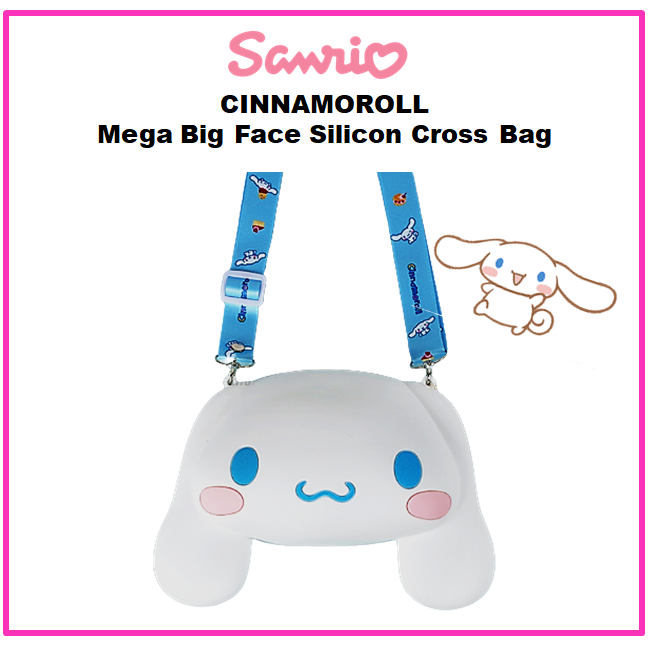 sanrio-cinnamoroll-mega-กระเป๋าสะพายข้าง-ซิลิโคน-หน้าใหญ่