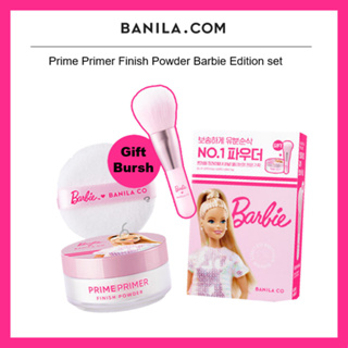 [BANILA Co] Prime Primer Finish Powder Set Barbie Edition ชุดแป้งอัดแข็ง สําหรับแต่งหน้า