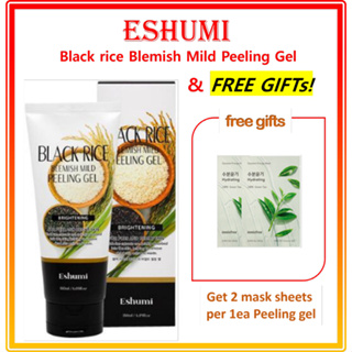 Eshumi เจลลอกสิวเสี้ยน ข้าวดํา อ่อนโยน【ของแถมฟรี #10】เซรั่มเมล็ด Innisfree 15 มล. / Eshumi Black rice Blemish Mild Peeling Gel