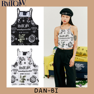 [ROMANTIC Crown] RMTCRW MONOCHROME TANK TOP เสื้อสายเดี่ยว โลโก้สุดเท่ สําหรับผู้หญิง