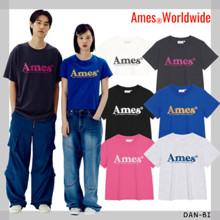 [AMES-WORLDWIDE] Basic LOGO TEE / 6COLOR / 3SIZE / SHORT SLEEVES / สินค้าเกาหลี / ของแท้ 100%