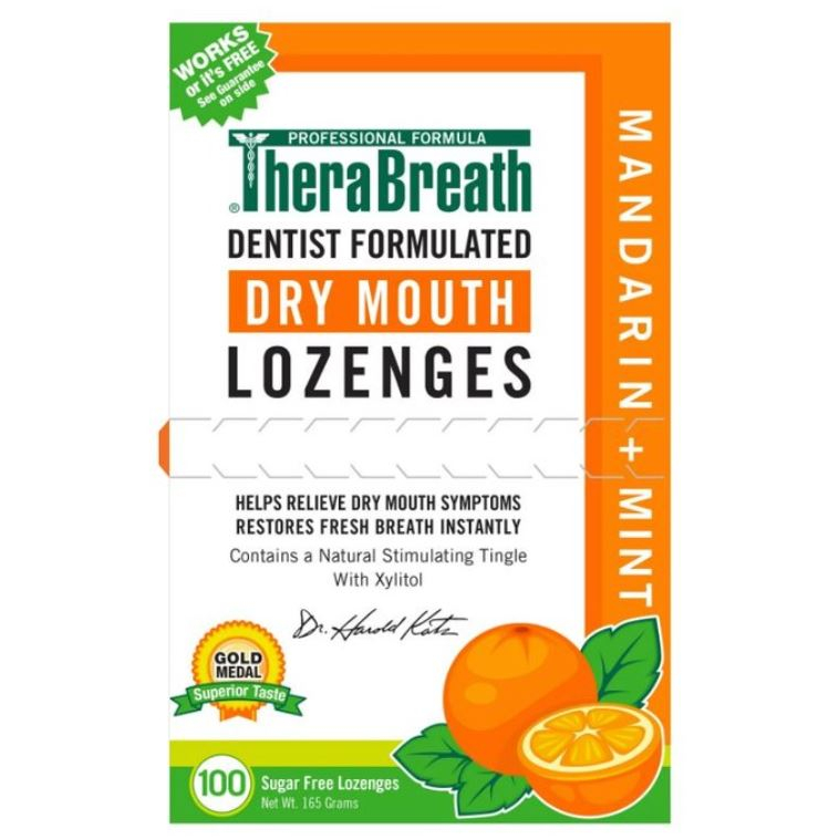 พร้อมส่ง-therabreath-no-sugar-mouth-wetting-fresh-breath-lozenges-mandarin-mint-100-โลเซงส์ห่อแยกกัน