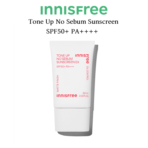 「NEW」Innisfree Tone Up No Sebum Sunscreen EX SPF50+ PA++++(60mL