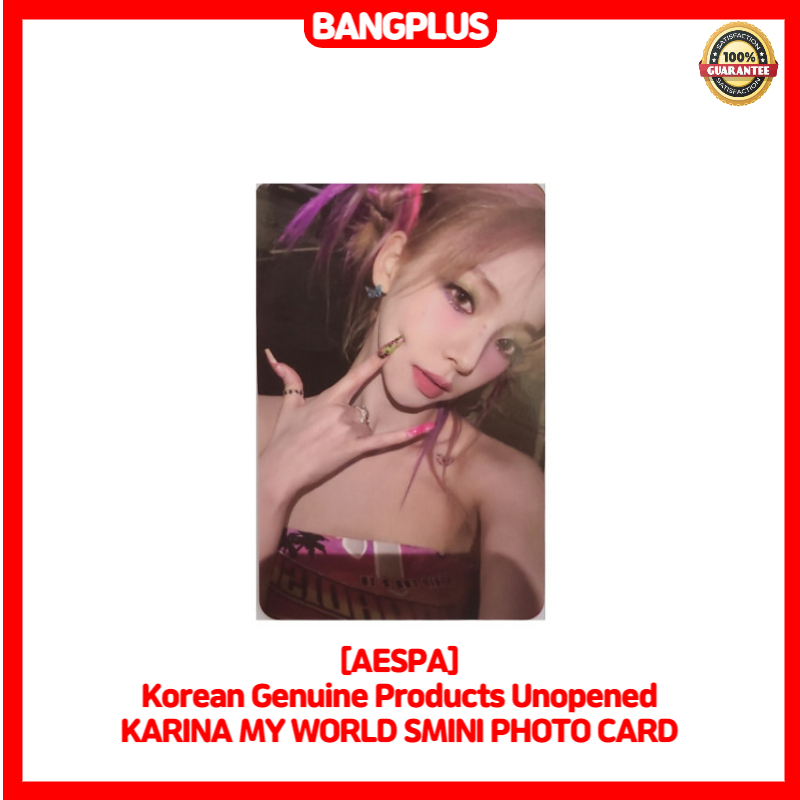 aespa-karina-my-world-smini-photo-card-ของแท้จากเกาหลี