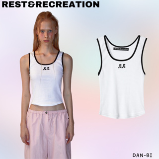 [REST&amp;RECREATION] Rr LOGO SHORT TANK TOP WHITE / One size / ของแท้ 100% / จัดส่งเร็ว