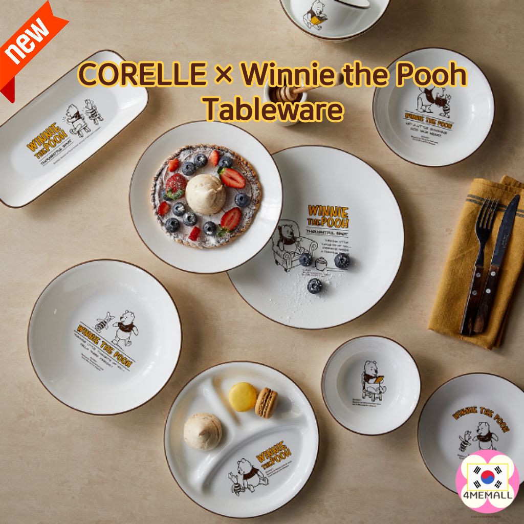 corelle-winnie-the-pooh-ชุดจานชาม-ลายตัวละครบนโต๊ะอาหาร