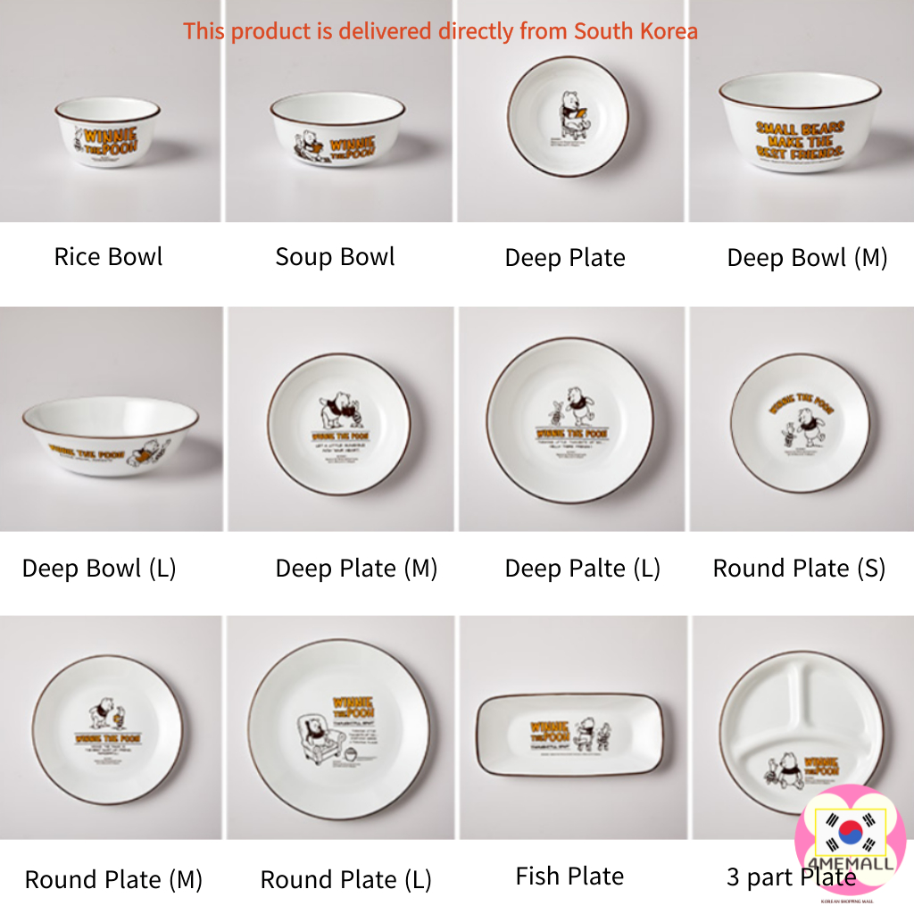 corelle-winnie-the-pooh-ชุดจานชาม-ลายตัวละครบนโต๊ะอาหาร
