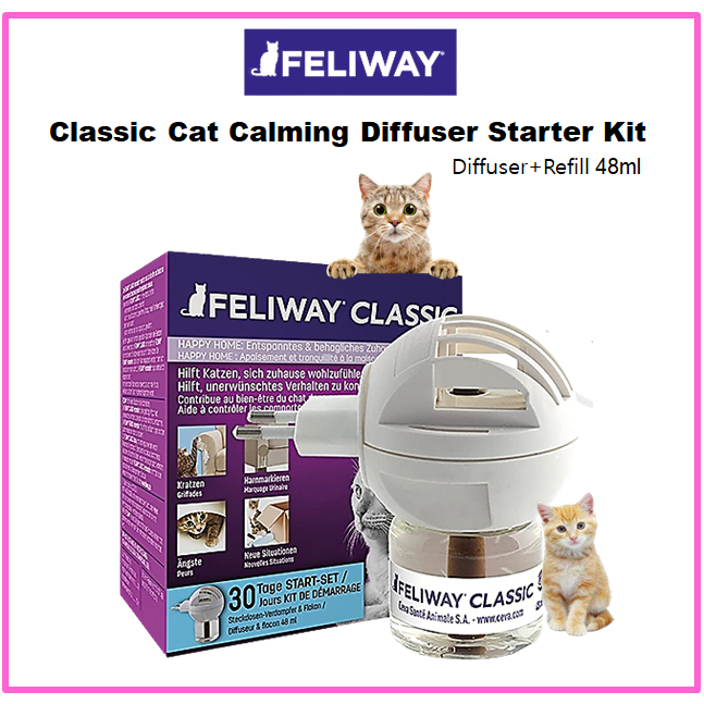 feliway-ชุดสตาร์ทเตอร์ดิฟฟิวเซอร์-รูปแมวคลาสสิค-ดิฟฟิวเซอร์-และรีฟิล-48-มล