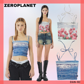 [AESPA Winter PICK] [ZEROPLANET] เสื้อแขนกุด ริบบิ้นกราฟฟิค / 2 สี / ฟรีไซซ์ / สินค้าเกาหลีใต้ / ของแท้ 100%